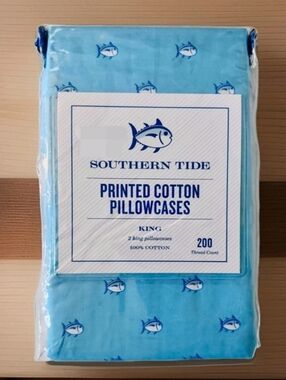 New Southern Tide King pillow cases Skipjack color Topaz